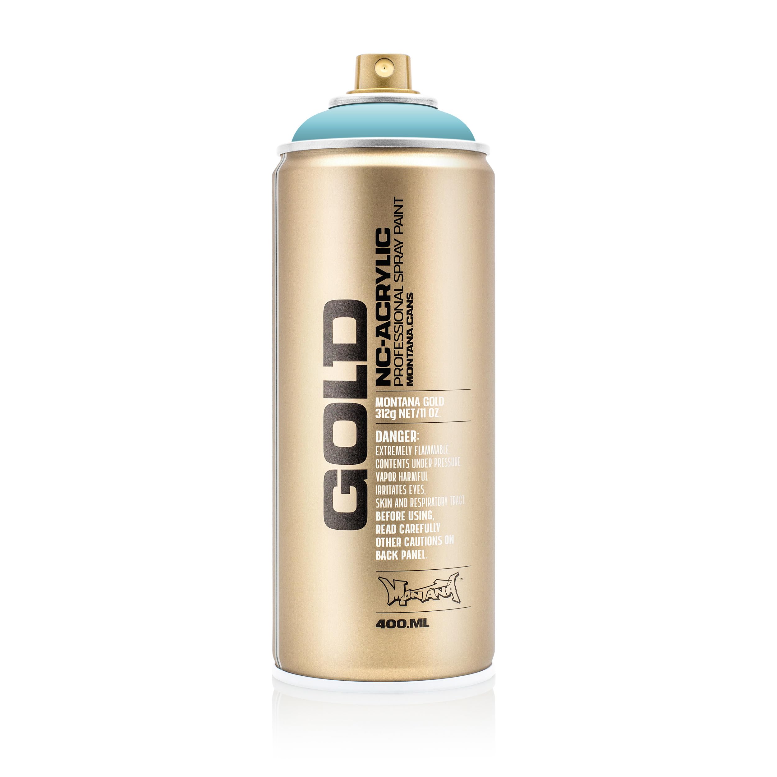 Montana Cans GOLD Spray Paint, 400ml, Shock Light Blue,MXG-S5000